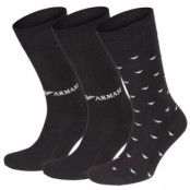 Emporio Armani Plain Stretch Cotton Short Socks 3-pack * Fri Frakt *