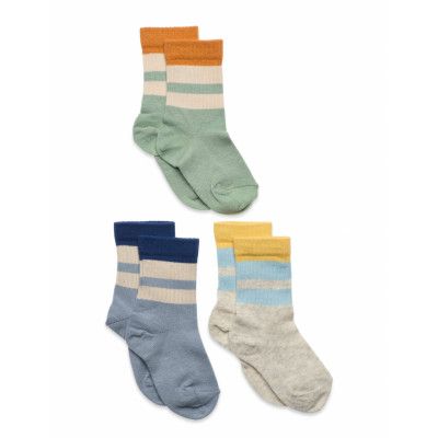 Frej Socks - 3-Pack Sockor Strumpor Multi/patterned Mp Denmark