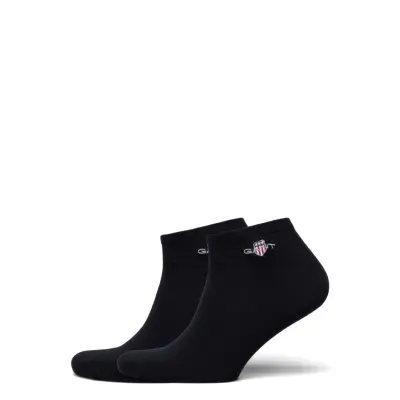 GANT Shield Ankle Socks 2-Pack Svart