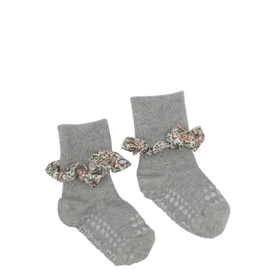 GoBabyGo Non-Slip Socks - Bamboo / Liberty Grå