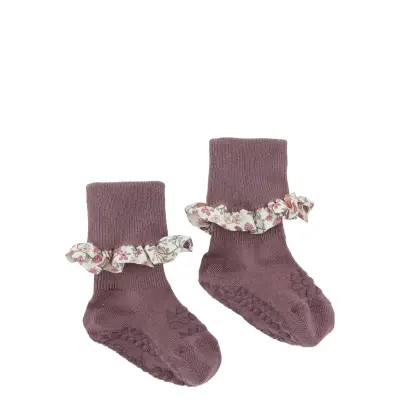 GoBabyGo Non-Slip Socks - Bamboo / Liberty Lila