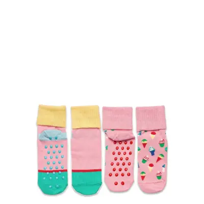 Happy Socks 2-Pack Kids Ice Cream Anti-Slip Socks Multi/patterned