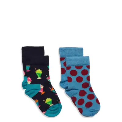 Happy Socks 2-Pack Kids Milkshake Sock Multi/patterned