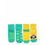 2-Pack Kids Monkey & Banana Anti Slip Socks Strumpor Non-slip Multi/patterned Happy Socks