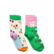 2-Pack Kids Poodle & Flowers Socks Sockor Strumpor Multi/patterned Happy Socks
