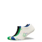 3-Pack Palm No Show Sock Ankelstrumpor Korta Strumpor Multi/mönstrad Happy Socks