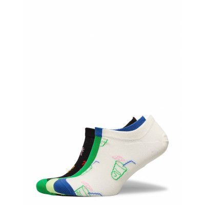 3-Pack Palm No Show Sock Ankelstrumpor Korta Strumpor Multi/mönstrad Happy Socks