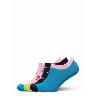 3-Pack Sunny Days No Show Sock Ankelstrumpor Korta Strumpor Multi/mönstrad Happy Socks