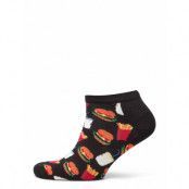 Hamburger Low Sock Ankelstrumpor Korta Strumpor Svart Happy Socks