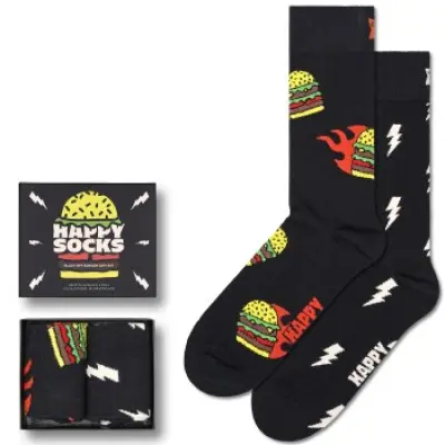 Happy socks 2-pack Blast Off Burger Socks Gift Set