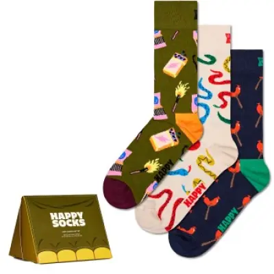 Happy socks 3-pack Happy Camper Socks Gift Set