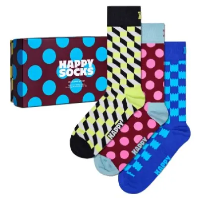 Happy socks 3-pack Classic Multi Color Socks Gift Box