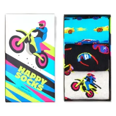 Happy socks 3-pack Fast Sports Gift Set