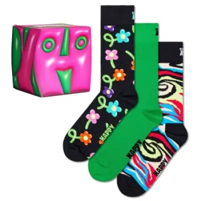 Happy socks 3-pack Hyper Cube Socks Gift Box