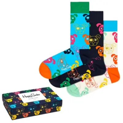 Happy socks 3-pack Mixed Dog Socks Gift Box