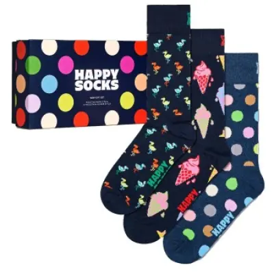 Happy socks 3-pack Navy Socks Gift Box