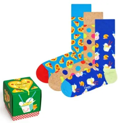 Happy socks 3-pack Pizza Love Sock Gift Box