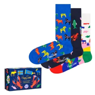 Happy socks 3-pack Swedish Edition Gift Box