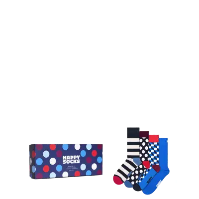 Happy Socks 4-Pack Navy Socks Gift Set - Navy - 36-40