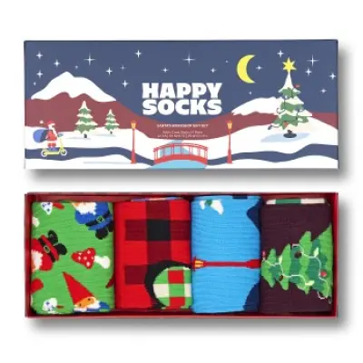 Happy socks 4-pack Santas Workshop Socks Gift Set