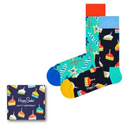 Happy socks 2-pack Birthday Gift Box