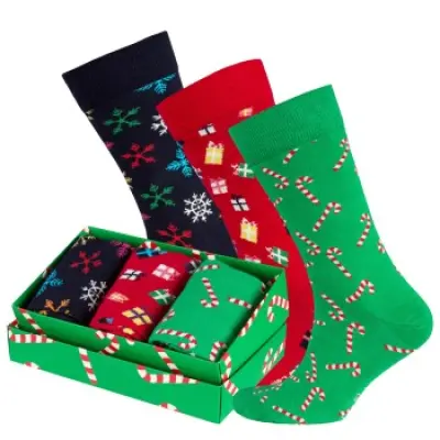 Happy Socks Christmas Socks Gift Box 3-pack * Fri Frakt *