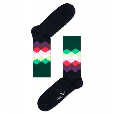 Happy socks - Faded Diamond sock - Black
