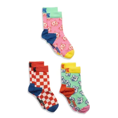 Kids 3-Pack Boozt Gift Set Sockor Strumpor Multi/patterned Happy Socks