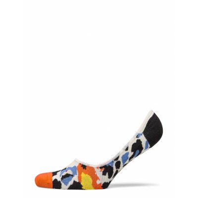 Leopard Liner Sock Ankelstrumpor Korta Strumpor Vit Happy Socks