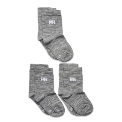 Helly Hansen K Wool Sock Basic 3Pk Grå