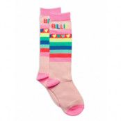 High Socks Sockor Strumpor Pink Billieblush