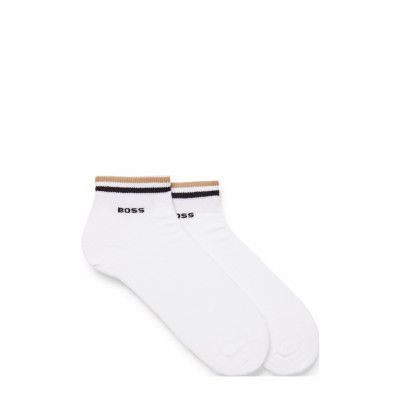 2P Sh Stripe Cc Ankelstrumpor Korta Strumpor Vit BOSS