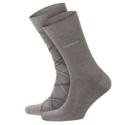 BOSS 2-pack Check Cotton Sock