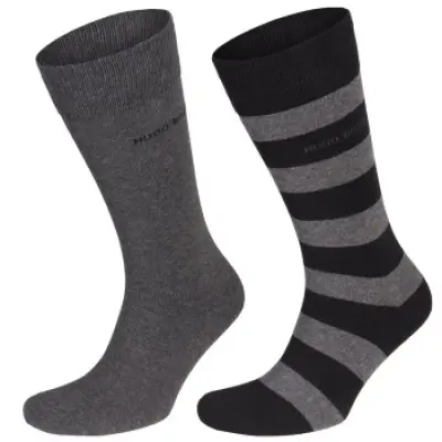Hugo Boss Design Ribbed Socks 2-pack * Fri Frakt * * Kampanj *
