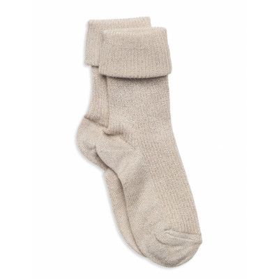 Mp Denmark Ida Glitter Socks Beige