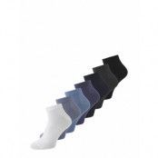 Jacbass Solid Short Socks 7 Pack Ankelstrumpor Korta Strumpor Blue Jack & J S