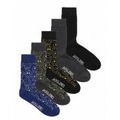 Jack & J S Jacmelted Smile Socks 5 Pack Jnr Multi/patterned