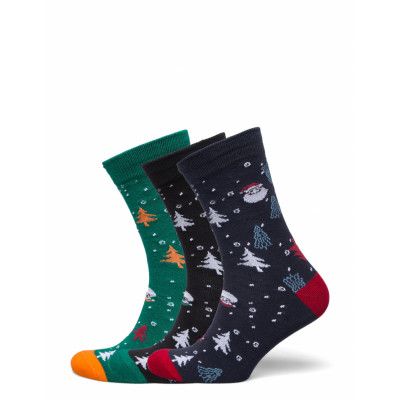 Jacxmas Tree Socks Giftbox Jnr Sockor Strumpor Multi/patterned Jack & J S