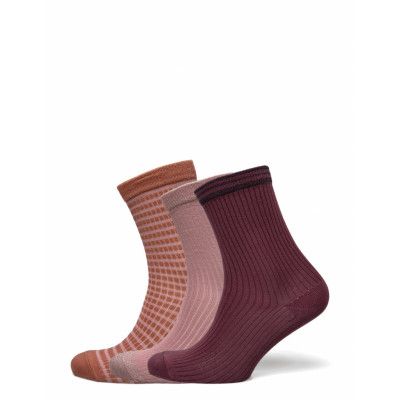 Karen Socks - 3-Pack Sockor Strumpor Multi/patterned Mp Denmark