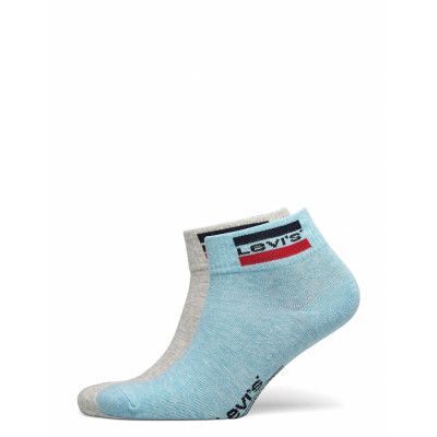 Levis 168Ndl Mid Cut Sprtwr Logo 2P Ankelstrumpor Korta Strumpor Blå Levi´s
