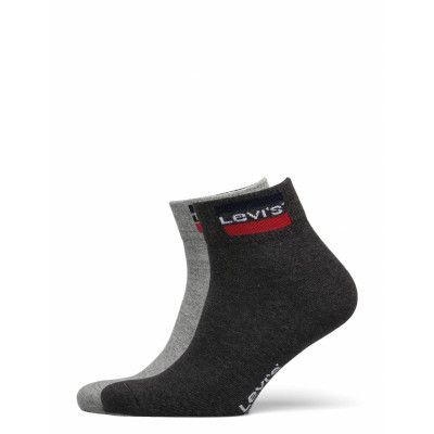 Levis 168Ndl Mid Cut Sprtwr Logo 2P Ankelstrumpor Korta Strumpor Grå Levi´s