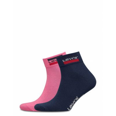 Levis 168Ndl Mid Cut Sprtwr Logo 2P Ankelstrumpor Korta Strumpor Rosa Levi´s