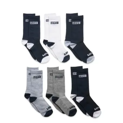 Levi's Levi's® Core Crew Length Socks 6-Pack - Blue - 23.5-27