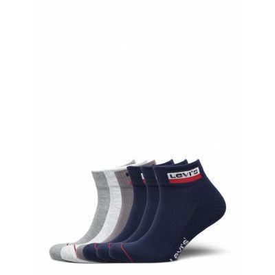 Levis Mid Cut Sprtwr Logo 6P Ecom *Villkorat Erbjudande Ankelstrumpor Korta Strumpor Marinblå Levi´s