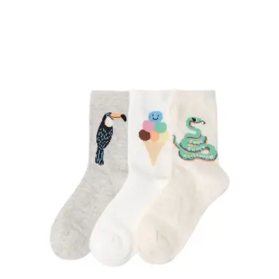 Lindex 3-Pack Socks - Cream - 25/27