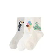 Lindex 3-Pack Socks - Cream - 31/33