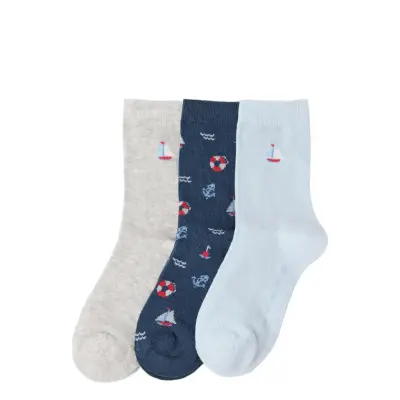 Lindex 3-Pack Socks - Grey - 31/33