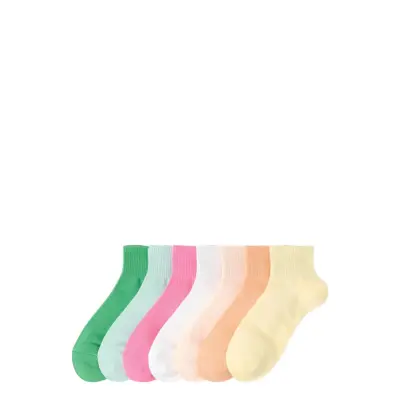 Lindex 7-Pack High Ankle Socks - Yellow - 39/41