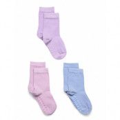 Lindex Sock 3 P Sg Solid Antislip Lila