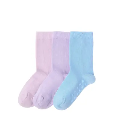 Lindex Sock 3 P Sg Solid Antislip Lila
